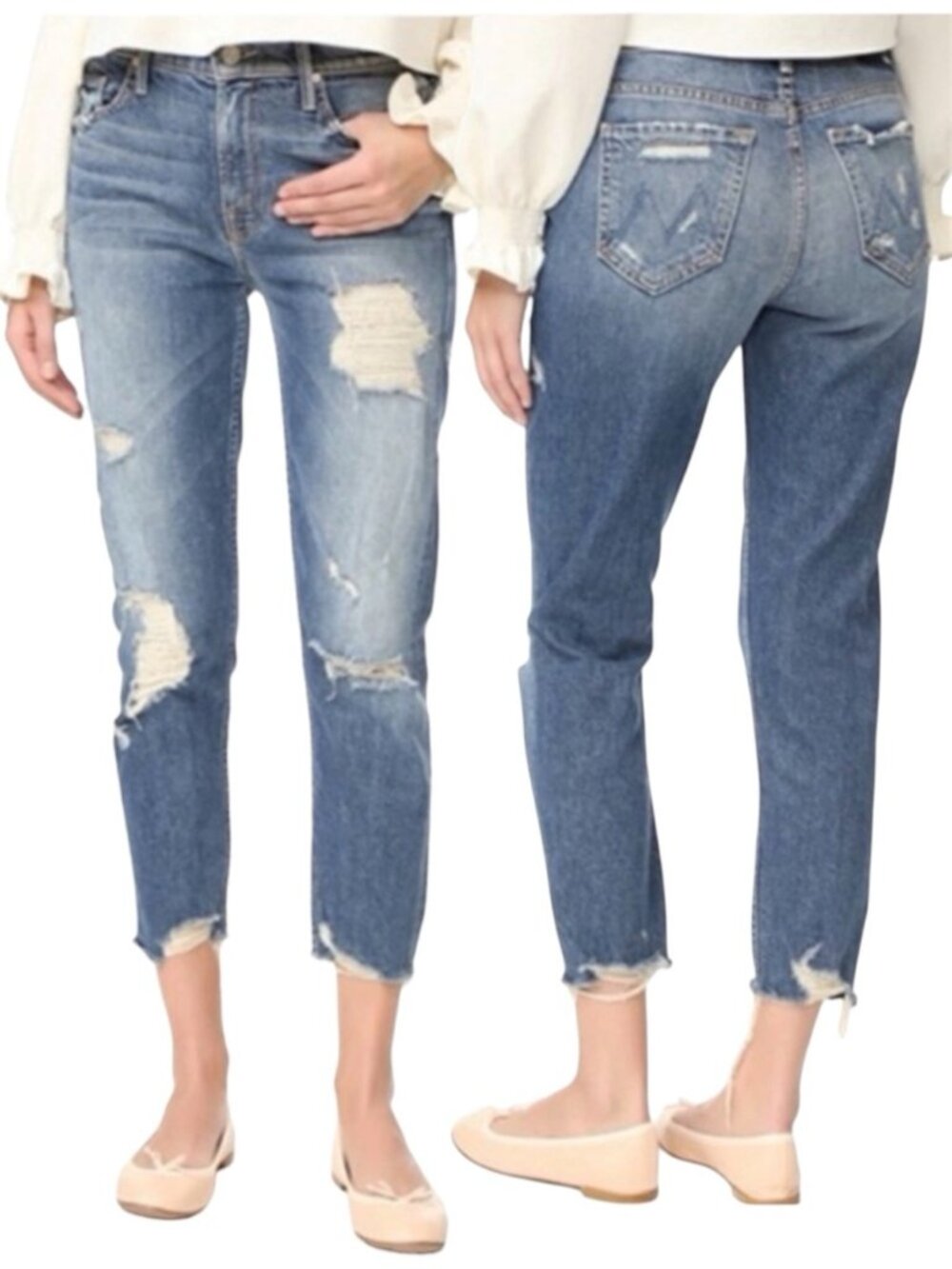 MOTHER The Sinner Jeans in Ice Cream You Scream Size 26